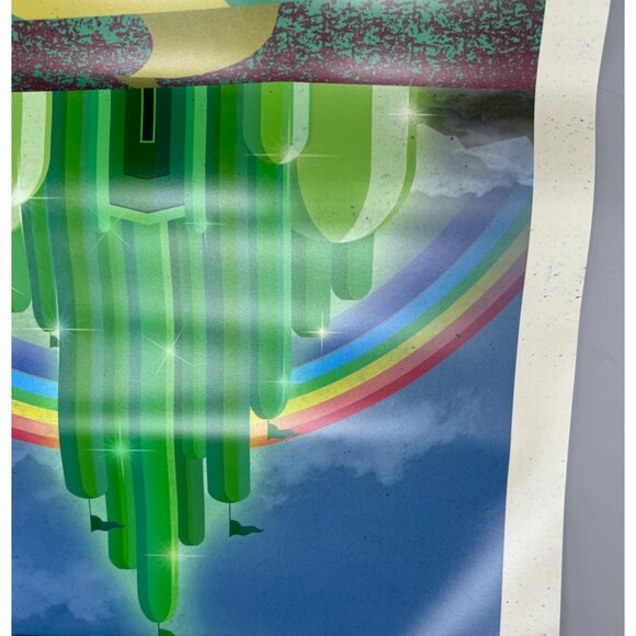 Emerald City Print Poster wizard of OZ - retro yellow brick road rainbow 24x36" - Picture 3 of 5
